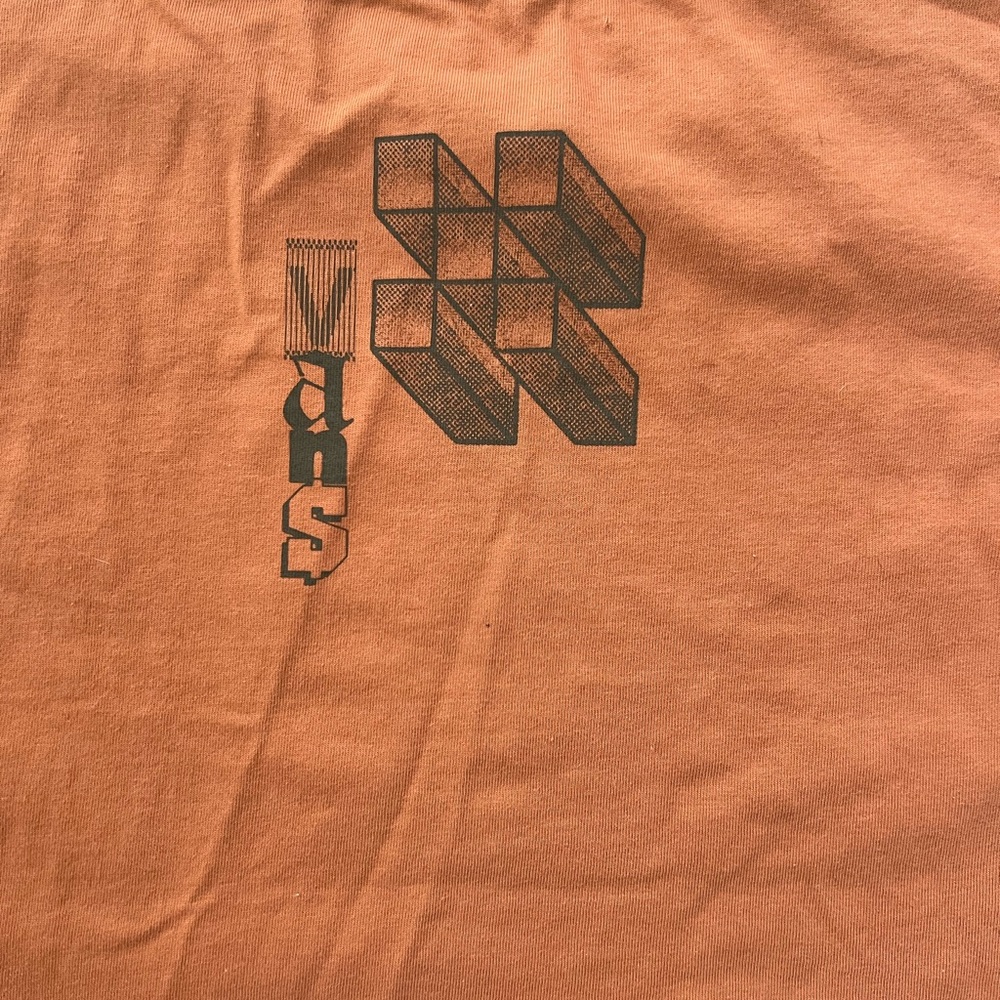 NWT Dark Orange Vans Oversized Crop Top - Picture 4 of 4